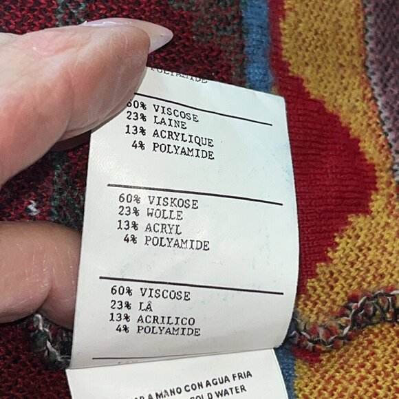 ALDO MARDINS Anthropologie Annistyn Mixed Leopard Print & Coloful Knit Kimono M - Picture 11 of 13